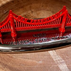 Golden Gate Bridge Monumental Red Metal San Francisco Bridge Paperweight 6"